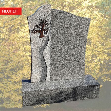 Grabstein in Martetschläger Granit. Österreichisches Material. Sofort lieferbar! Ausgestellt in unserer Zentrale in Wien. € 2.799,–