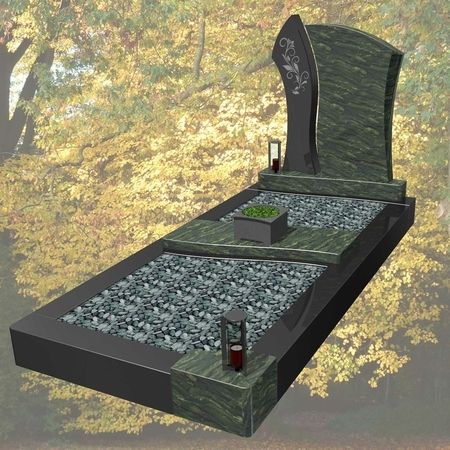 Grabanlage in Picasso- und Premium Black Granit. € 9.870,–