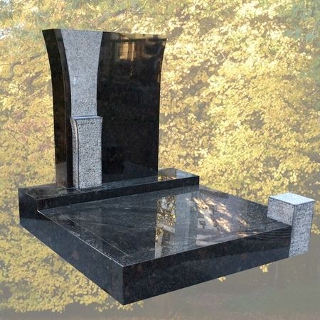 Urnengrabanlage mit Deckplatte in Tan Brown Granit. Preis auf Anfrage.