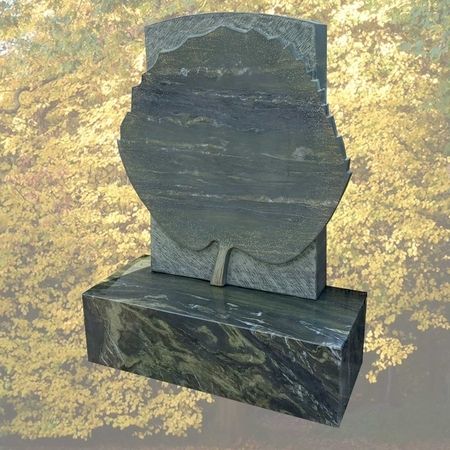 Urnen Denkmal in Picasso Green Granit. Preis auf Anfrage.