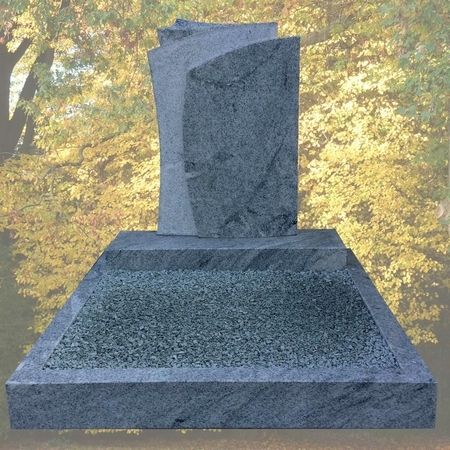 Urnengrabanlage in Viscount White Granit mit Marmorkies. Preis